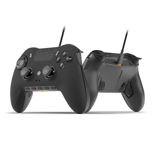 SCUF ENVISION V1 Câblés Contrôleur de Jeu Seulement PC - Cinq Touches G-Keys Amovibles - Pagaies Arrière Amovibles - Compatible iCUE - Noir