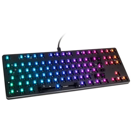 GLORIOUS Gaming GMMK TKL 85 , Barebones (Cadre Uniquement) - Clavier de Jeu mécanique, RGB par Touche, Hot-swappable et Personnalisable, Design TKL, Disposition International ISO - Noir