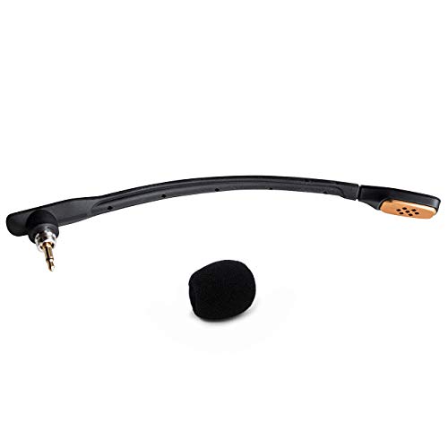 ElloGear Microphone de rechange Astro A40, pièce pour microphone Astro A40 et A40 TR de rechange avec housse en mousse pour casque de jeu – Noir