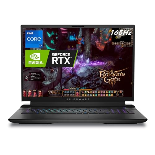 Alienware Ordinateur portable de jeu M18 avec écran QHD , Intel Core i7-13700HX, 16 Go de RAM DDR5, 1 To SSD, NVIDIA GeForce RTX 4070 8 Go GDDR6, Windows 11 Home, 1 an de support premium, Dark
