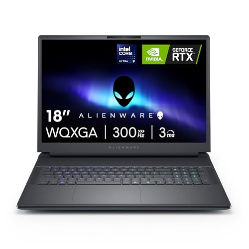 Alienware Ordinateur Portable de Jeu 18 Area-51 AA18250-18 QHD 300Hz 3ms, Intel Core Ultra 9-275HX, 32 Go de RAM DDR5, 1 to SSD, NVIDIA GeForce RTX 5070, Windows 11 Home, Service sur site - Liquid