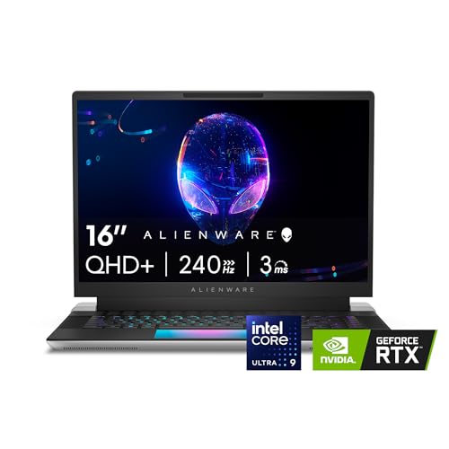 Alienware Ordinateur Portable de Jeu X16 R2 – Écran QHD 240 Hz 3 ms, Intel Core Ultra 9-185H, 32 Go de RAM LPDDR5X, 1 to SSD, NVIDIA GeForce RTX 4080 12 Go GDDR6, Windows 11 Home, Service sur site –