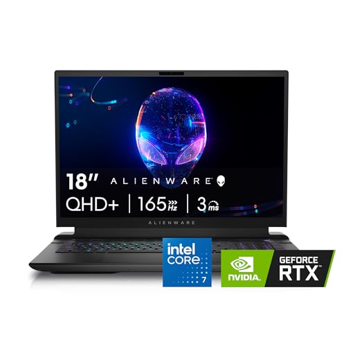 Alienware Ordinateur portable de jeu M18 – Écran QHD 165 Hz 3 ms, Intel Core i7-14700HX, 16 Go de RAM DDR5, 1 To SSD, NVIDIA GeForce RTX 4070 8 Go GDDR6, Windows 11 Home, Service sur site – Lune
