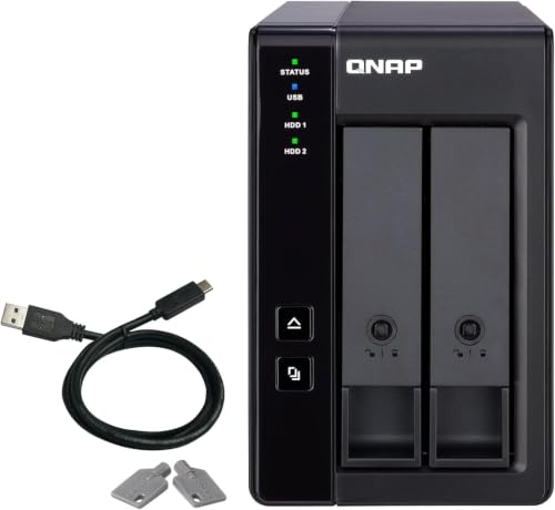QNAP TR-002 Boîtier de disques de Stockage Boîtier Disque Dur SSD Noir 2 5 3 5