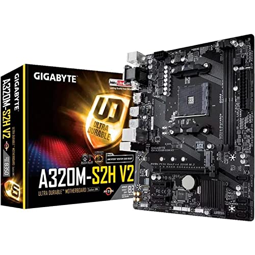 Gigabyte GA-A320M-S2H Carte mère AMD A320 Emplacement AM4 Micro ATX