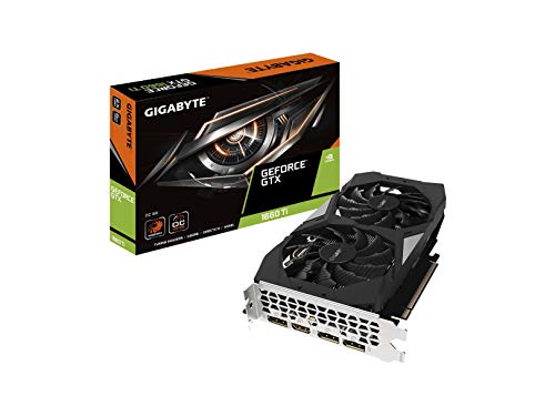 GIGABYTE GeForce GTX 1660 Ti OC 6G 192 Bits GDDR6 DisplayPort 1.4 HDMI 2.0B avec système de Refroidissement Windforce 2X Gv-N166TOC-6GD