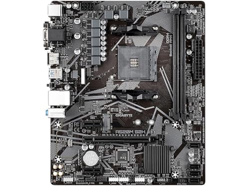 Gigabyte A520M S2H (AMD Ryzen AM4 MicroATX 4 3 Phases Digital PWM Gaming GbE LAN NVMe PCIe 3.0 x 4 M.2 3 Interfaces Q-Flash Plus RGB Fusion 2.0 Carte mère)