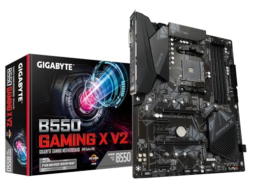 Gigabyte B550 Gaming X V2 (AMD Ryzen 5000 B550 ATX M.2 HDMI DVI USB 3.1 Gen 2 DDR4 ATX Gaming Carte mère)