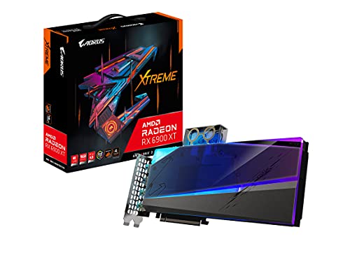 Gigabyte AORUS Radeon RX 6900 XT Xtreme WATERFORCE WB 16G Carte Graphique Waterforce Système de Refroidissement Water Block 16 Go GDDR6 256 Bits GV-R69XTAORUSX WB-16GD