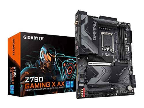 GIGABYTE Z790 Gaming X AX (LGA 1700 Intel Z790 ATX DDR5 M.2 PCIe 5.0 USB 3.2 Gen2X2 Type-C Intel Wi-FI 6E 2.5GbE LAN Q-Flash Plus EZ-Latch Plus Gaming Carte mère)