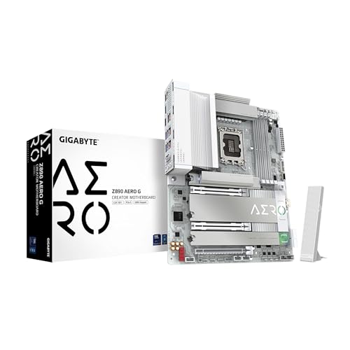 GIGABYTE Z890 AERO G Ultra Core (Series 2) LGA 1851, ATX, DDR5, 5xM.2, PCIe 5.0, Thunderbolt 4, WIFI7, Dual 2.5Gbe LAN, EZ-Latch