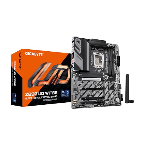GIGABYTE Z890 UD WIFI6E Ultra Core (Series 2) LGA 1851, ATX, DDR5, 3X M.2, PCIe 5.0, USB Avant Type-C, WIFI6E, LAN 2,5 GbE, loquet EZ-Latch