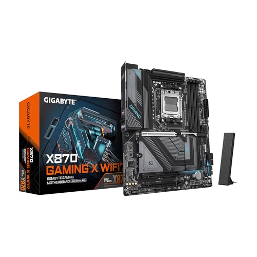 GIGABYTE X870 Gaming X WIFI7 AM5 LGA 1718, ATX, DDR5, 4X M.2, PCIe 5.0, USB4, Wi-FI 7, 2.5GbE LAN, EZ-Latch, Q-Flash