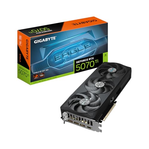GIGABYTE GeForce RTX 5070 Ti Eagle OC SFF 16G Carte Graphique 16 Go 256 Bits GDDR7, PCIe 5.0, système de Refroidissement WINDFORCE, GV-N507TEAGLE OC-16GD Carte vidéo