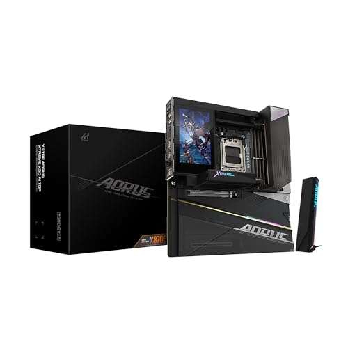 GIGABYTE X870E AORUS Xtreme X3D AI Top AMD AM5, E-ATX, Prend en Charge Les processeurs AMD Ryzen 9000 8000 7000, DDR5, 24 2 2 Phase de Puissance Totale, 5X M.2, PCIe 5.0, USB4 Type-C, WIFI7, Garantie