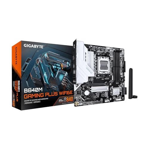 GIGABYTE Carte mère AMD AM5 mATX, compatible Ryzen 9000 8000 7000, 8 2 Power Phase, DDR5, 2 x M.2, PCIe 4.0, USB-C 3.2 Gen 1, WiFi 6E, GbE LAN, EZ-Loquet