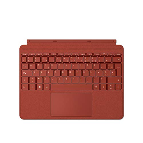 Microsoft Clavier Type Cover Surface Go Signature - Clavier AZERTY français - Rouge Coquelicot (Alcantara) - Compatible uniquement avec Surface Go, Surface Go 2 et Surface Go 3