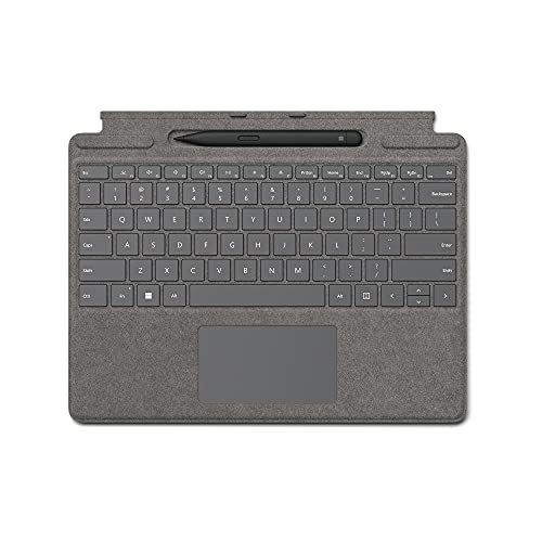 Microsoft Clavier Signature Surface Pro avec stylet Microsoft Surface Slim 2 – Platine