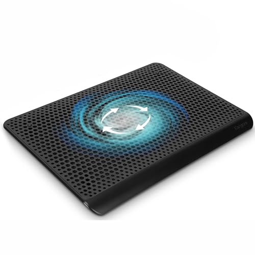 Targus Tapis de Refroidissement Ergonomique en néoprène pour Ordinateur Portable 40,6 cm à Double Ventilateur – Protection Thermique pour Ordinateur Portable – Dispersion de Chaleur à Un Seul