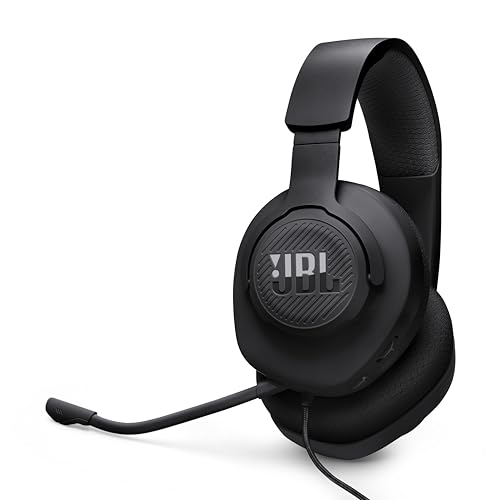 JBL Quantum Casque de Jeu Filaire Supra-auriculaire 100 M2 avec Micro omnidirectionnel Amovible avec Option de sourdine et Coussinets d'oreille en Mousse à mémoire de Forme recouverts de Tissu