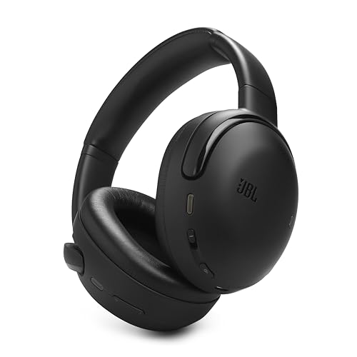 JBL Tour One M3, Casque Bluetooth sans Fil Supra-auriculaire, réduction adaptative du Bruit, 70 h d’autonomie, Confort Optimal, Son JBL Spatial 360, Suivi des mouvements, Compatible USB-C, Noir