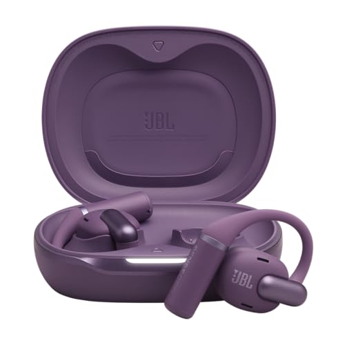 JBL Sense Pro True Wireless écouteurs Ouverts sans Fil, jusqu'à 38 h d'autonomie Totale, résistance à l'eau et à la poussière IP54, Technologie JBL OpenSound, Son Spatial, Violet