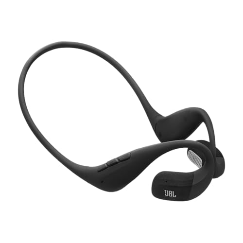 Écouteurs Open-Ear sport JBL Endurance Pace avec bluetooth, 10 Heures de batterie, serre-tête léger en titane à mémoire de forme, étanche à l’eau à la poussière IP68, technologie JBL OpenSound, blanc.