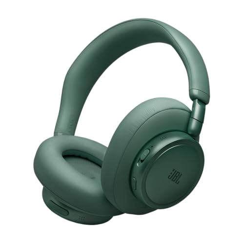 JBL Live 780NC Casque Circum-Auriculaire sans Fil à Réduction de Bruit Adaptative, Son Spatial, Commande Vocale et JBL Pure Bass, Vert