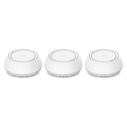 TP-Link Deco BE65-PoE Lot de 3 kits Wi-Fi 7 Mesh Wi-Fi BE9300 avec routeur et répéteur Tri-band Prise en charge de l'alimentation 802.3at-PoE et DC, port 5 Gbps, MLO, WPA3, recommandé pour les maisons