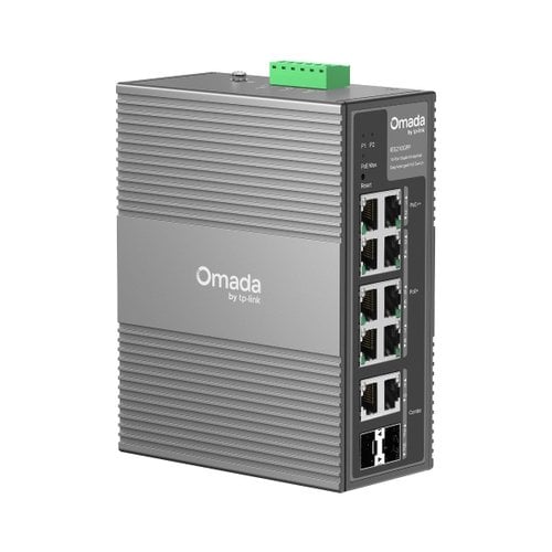 omada Switch TP-Link Omada IES210GPP 8 Ports Gigabit Ethernet PoE Monté sur Rail DIN