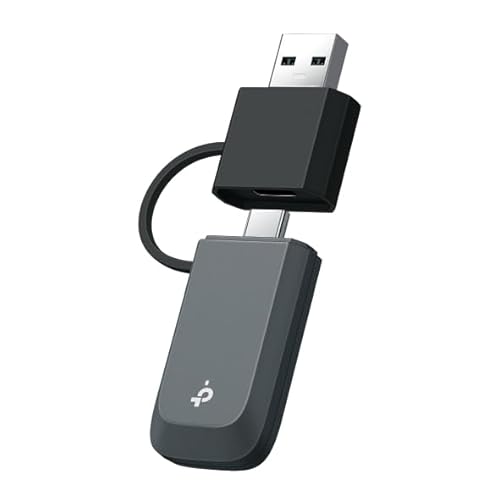 TP-Link Archer TBE400U Clé Wi-FI 7 WiFi pour PC, USB-C A Adaptateur Wi-FI BE6500 Tri-Band, MU-MIMO, WPA3, USB 3.0, Compatible Uniquement avec Windows 10 11