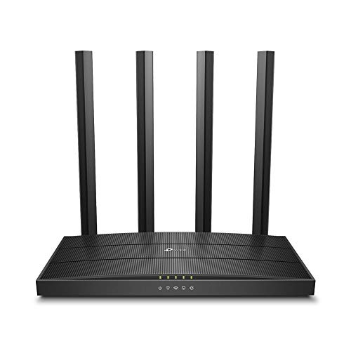 TP-Link Archer C6 Routeur WiFi, Bi-Bande AC1200Mbps, 5 Ports Gigabit, 867Mbps à 5GHz et 400Mbps à 2.4GHz, Mode Point d'Accès, Sécurité Avancée avec WPA3, MU-MIMO, EasyMesh, IPv6, Brancher et Utiliser