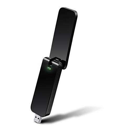 TP-Link Clé WiFi Puissante AC 1300Mbps, Adaptateur USB WiFi, dongle WiFi, Bouton WPS, USB 3.0, Antenne à Gain élevé, MU-MIMO, Compatible avec Win 11 10 8.1 8 7, Mac OS X 10.9-10.13, Archer T4U