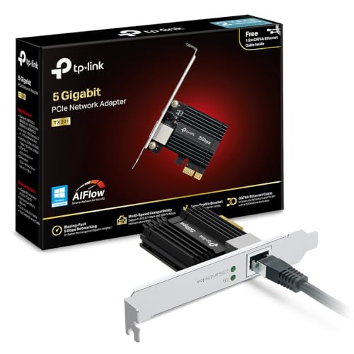TP-Link Carte WiFi PCIe 5 Gigabit RJ45, TX301