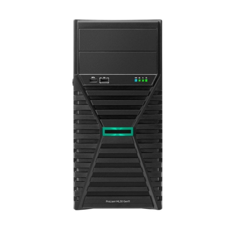 HPE Servidor HPE ProLiant ML30 Gen11 Intel Xeon E-2324 32GB 8SFF DVD-ROM 800W Torre