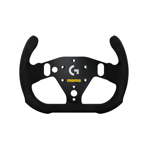 MOMO Motorsport Pro SIM Racing Wheel – Poignée en microfibre de qualité supérieure, compatible avec le hub Logitech G RS, accessoire de simulateur de course pour Xbox Series X S PS4 PS5 PC, qualité