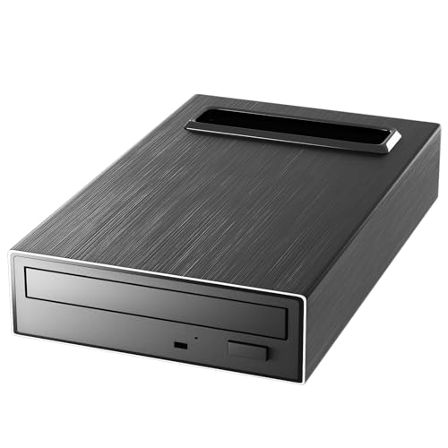 mthstec Lecteur Blu-ray externe 4 en 1, 16 x USB 3.0 et lecteur Blu-ray externe de type C, multifonction à charge rapide pour ordinateur de bureau, graveur BD CD DVD lecture avec boîtier de disque dur
