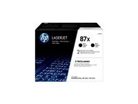 HP Cartouches toner Black haute capacité HP 87X LaserJet pack de 2