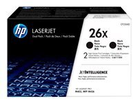 HP 26X Pack de 2 (CF226XD) - Black