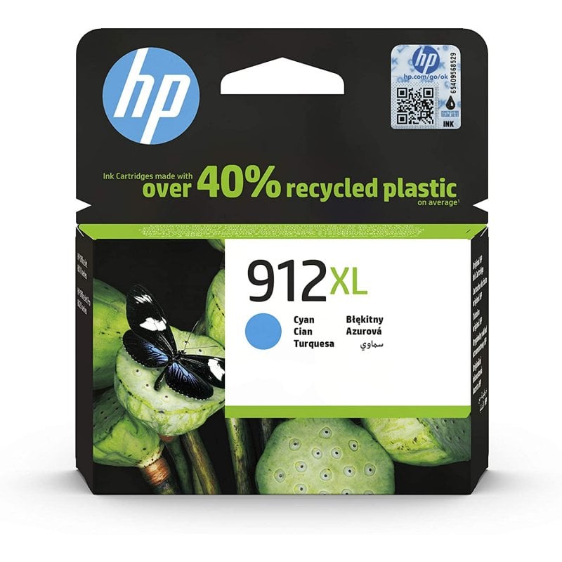 HP 912XL Cartouche d'encre cyan authentique, grande capacité