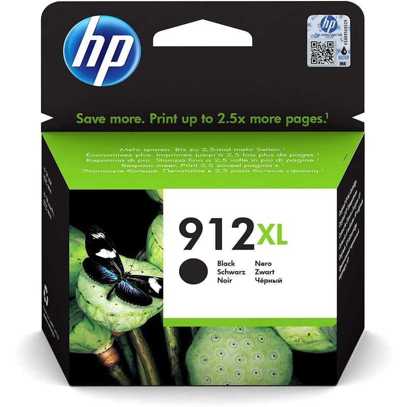 HP 912XL Cartouche d'encre Black authentique, grande capacité