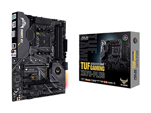 ASUS AM4 TUF Gaming X570-Plus ATX Carte mère avec PCIe 4.0, Dual M.2, 12 2 avec Dr. MOS Power Stage, HDMI, DP, SATA 6 GB s, USB 3.2 Gen 2 et éclairage Aura Sync RGB