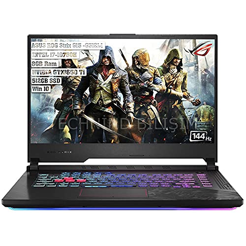 Asus ROG Strix G15 Ordinateur portable de jeu Full HD 144 Hz, Intel Core i7-10750H 2,6 GHz, 8 Go de RAM, 512 Go SSD, NVIDIA GeForce GTX 1650 Ti 4 Go, Windows 10 Home, Electro Punk