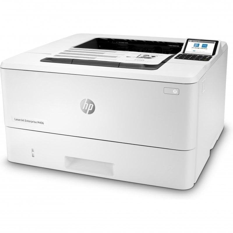 HP Imprimante Laser Ethernet HP LaserJet Enterprise M406dn avec impression recto verso