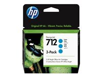 HP 712 Pack de 3 (3ED77A) - Cyan