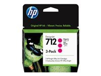 HP 712 Pack de 3 (3ED78A) - Magenta
