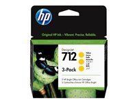 HP 712 Pack de 3 (3ED79A) - Yellow