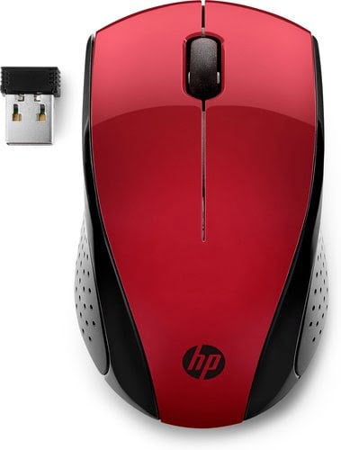 HP HP 220 Ratón Inalámbrico 1300 DPI Rojo