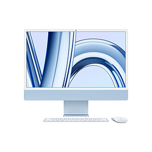 Apple iMac M3 2023 24 8 Go 256 Go Blue MQRQ3FN A
