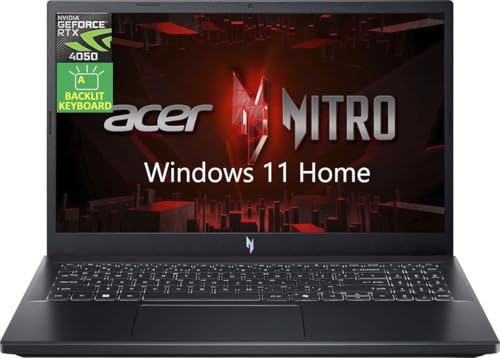 acer Nitro V Ordinateur portable de jeu FHD 15,6 po, Intel Core i5-13420H, GeForce RTX 4050, 16 Go de RAM 1 To SSD, station d'accueil 128 Go 9H, webcam, Wi-Fi, clavier rétroéclairé, Bluetooth, Windows